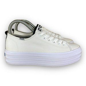 Keds Triple Up Low Platform Sneakers WF61583 Dream Foam Lace Up White Women 6.5